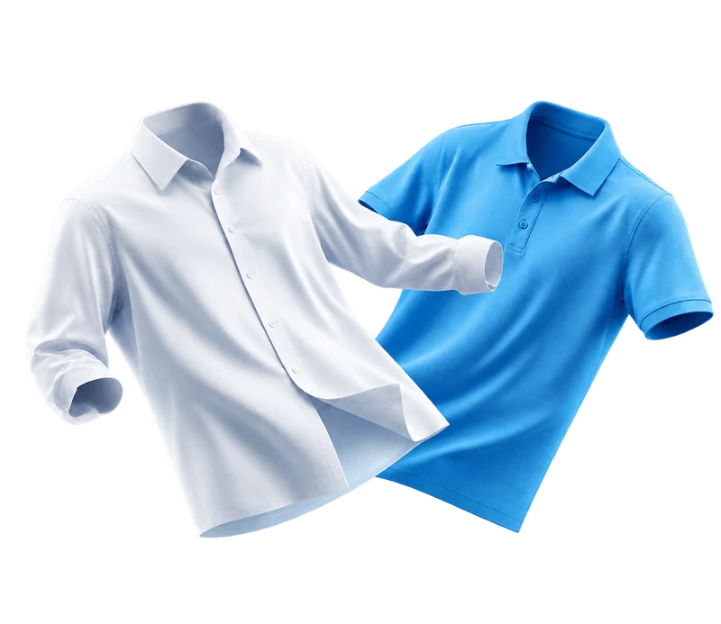 Camisas flutuando